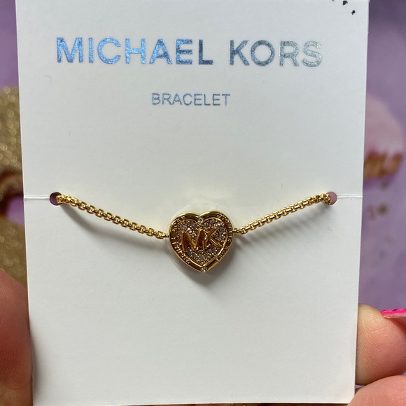 Michael Kors Jewelry - Michael Kors Gold Heart Charm Bracelet NWT